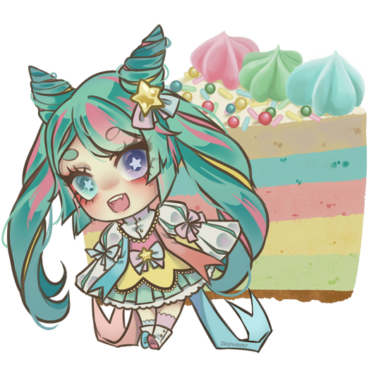 Miku Rainbow cake
